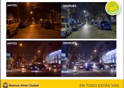 Alumbrado público- LED-Buenos Aires