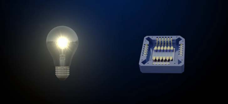 Luz- grafeno- luz visible- bombilla- chip-