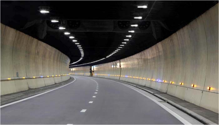 alumbrado de túneles- iluminación- túneles- LED- Schréder- luminarias