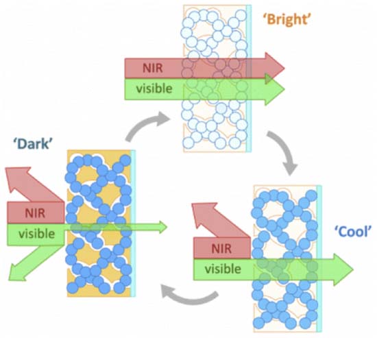 ventana-luz, calor- cristal- luz visible- NIR- nanocristales- electro crómicos-Milliron-