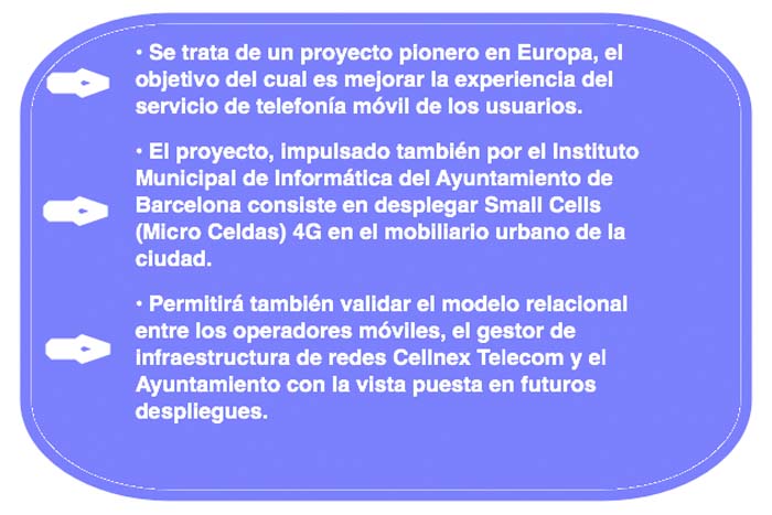 Orange - Cellnex Telecom - Ayuntamiento de Barcelona - Barcelona - red de Small Cells 4G