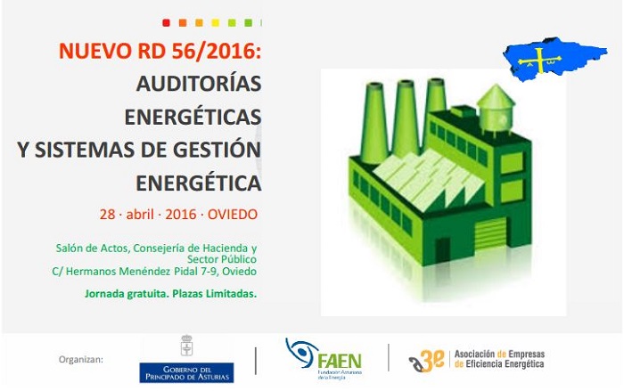 Nuevo RD 56/2016 – eficiencia energética – Oviedo – Asturias – ASECOR - FAEN