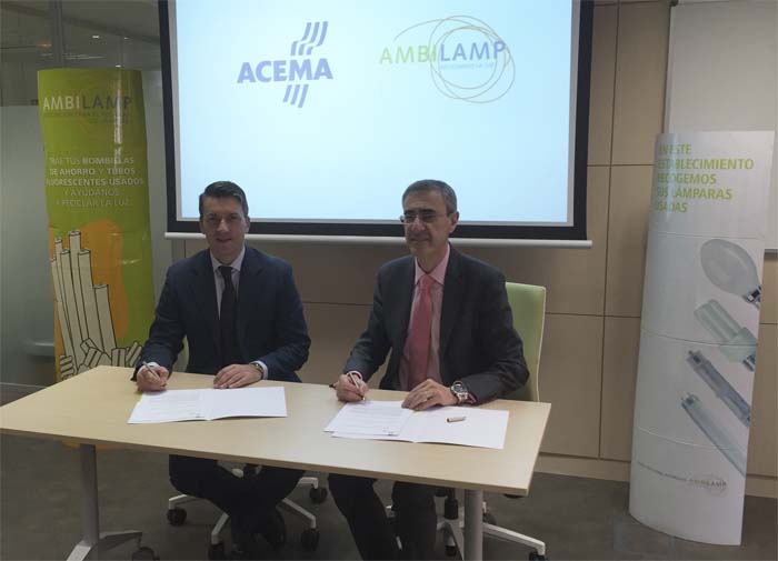 AMBILAMP - acuerdo - ACEMA - reciclaje - lámparas y luminarias -reciclaje de lámparas y luminarias