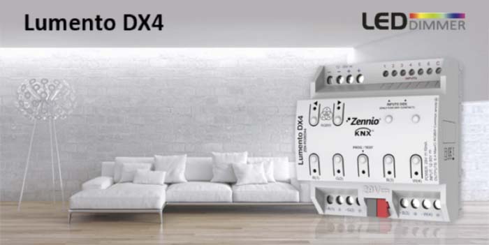  regulador KNX - iluminación - LED - sensores - pulsadores - Zennio - Lumento DX4 - KNX