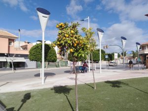 farolas fotovoltaicas, Siarq, Molina de Segura, Iluminación Solar, Tulipán