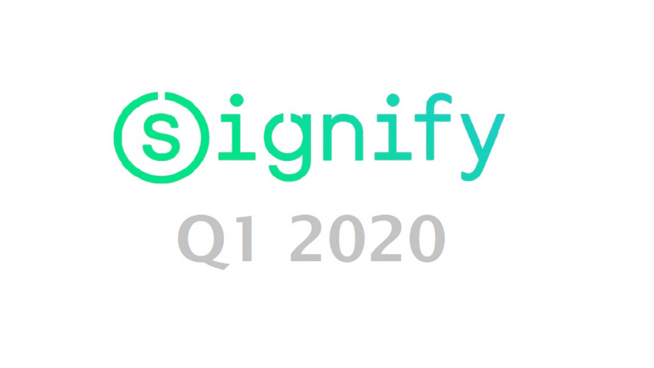 Signify, Q1 2020, iluminación, mercado, resultados financieros